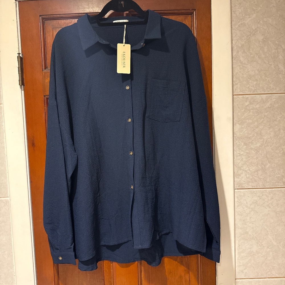 Ekouaer button down shirt